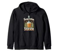 Retro Fermentation Process Artisan Design Zip Hoodie