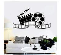 Retro Filming Art Cinema Film Movie Wall Stickers Mural Vintage Poster Vinyl Wall Decal Bedroom House Ornament Home Theatre 103X57Cm
