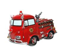 Retro Fire Engine Money Box Red