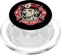 Retro Firefighter Dalmatian Dog Helmet Fire Dept Emblem PopSockets PopGrip for MagSafe