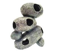Retro Fish Tank Ornaments, Aquarium, Earthen Jar House, Cichlid Fish Breeding Tank, Shelter House For Aquatic Pets To Breed, Play And Rest, Shelter Hole(Five-in-oneDodgeTank)