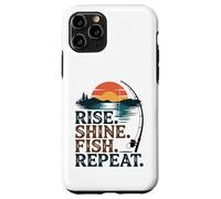 Retro Fishing Graphic Sunset Illustration Case for iPhone 11 Pro