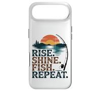 Retro Fishing Graphic Sunset Illustration Case for iPhone Air