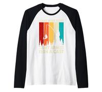 Retro Fishing Sunset Silhouette Angler Graphic Tee Raglan Baseball Tee