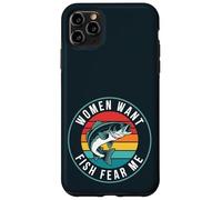 Retro Fishing Women Love Me Fish Fear Me Bass Fishing Legend Case for iPhone 11 Pro Max