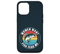 Retro Fishing Women Love Me Fish Fear Me Bass Fishing Legend Case for iPhone 12/12 Pro