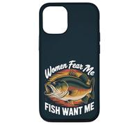 Retro Fishing Women Love Me Fish Fear Me Bass Fishing Legend Case for iPhone 12/12 Pro