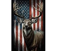 Retro Flag Deer Puzzles 300 Piece Jigsaw Puzzle for Adults | Retro Animals Puzzles Letters on The Back, Challenging and Fun Activity, for Puzzle Lovers(16x11inch)