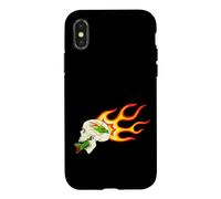 Retro Flame Dragon and Snake - Gothic Biker Graphic Case for iPhone X/XS