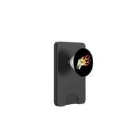 Retro Flame Dragon and Snake - Gothic Biker Graphic PopSockets PopWallet for MagSafe