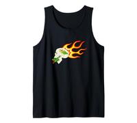 Retro Flame Dragon and Snake - Gothic Biker Graphic Tank Top