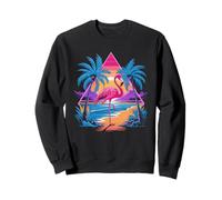 Retro Flamingo Sunset Paradise Sweatshirt