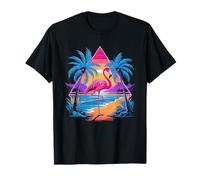 Retro Flamingo Sunset Paradise T-Shirt