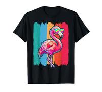Retro Flamingo Sunset Tropical T-Shirt
