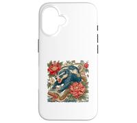Retro Flash Tattoo Honey Badger VS Cobra Snake Art Print Case for iPhone 16
