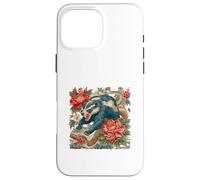 Retro Flash Tattoo Honey Badger VS Cobra Snake Art Print Case for iPhone 16 Pro Max