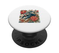 Retro Flash Tattoo Honey Badger VS Cobra Snake Art Print PopSockets Adhesive PopGrip
