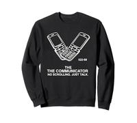 Retro Flip Phone Graphic | Just Talk No Scrolling Funny Y2K Sweatshirt