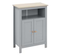 Retro Floor Cabinet Two Door With Shelf Grey by Kleankin