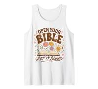 Retro Floral Bible Reading Faith Bloom Positive Vibe Tank Top