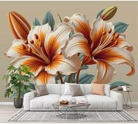 Retro Floral Close-Up Mural Wallpaper for Living Room Bedroom Decor