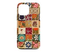 Retro Floral Flower Stamp Boho Aesthetic Pattern Case for iPhone 13 Pro Max