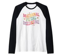 Retro Floral Maternal Fetal Medicine MFM Physician Assistant Raglan Baseball Tee