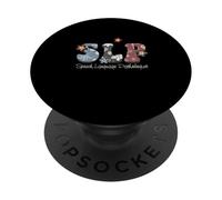 Retro Floral Slp Speech Language Pathologist Speech Therapy PopSockets Adhesive PopGrip