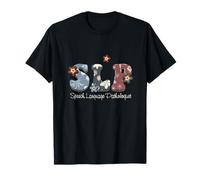 Retro Floral SLP Speech Language Pathologist Speech Therapy T-Shirt