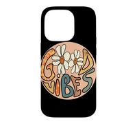 Retro Floral Smile Daisy Lettering Design Case for iPhone 14 Pro