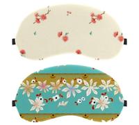 Retro Flower 2-Pack Light-Blocking, Soft, Breathable Sleeping Masks Blindfold Sleep Masks