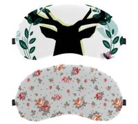 Retro Flower 2-Pack Light-Blocking, Soft, Breathable Sleeping Masks Blindfold Sleep Masks