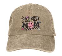 Retro Flower Mama Baseball Cap Golf Dad Hat Adjustable Original Classic Low Profile Cotton Hat Men Women, Oh Honey I Am That Mom Natural 4, One size