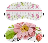 Retro Flower Pattern 2-Pack Light-Blocking Soft Breathable Eye Patch Sleeping Masks