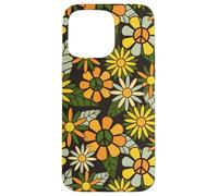 Retro Flower Power Hippie Floral Peace Pattern Case for iPhone 15 Pro Max