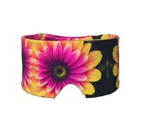 Retro Flower Print Sleep Eye and Ear Muffs Mask - Adjustable Yoga Travel Headband, Keep Warm Shading Comfortable Aid