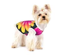 Retro flower print Tshirts for Small Dogs Dog's Fashion Shirt Breathable Sleeveless Shirts for Small Dogs