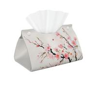 Retro Flowers Pattern Modern Classic Colorful Flowers Soft PVC Long Tissue Box Cover Facial Tissue Holder (Lucky Peach)