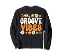 Retro Flowers & Peace Hippie Jam Groovy Vibes 60s Sweatshirt