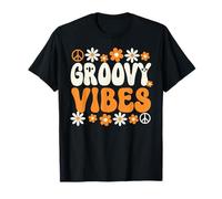 Retro Flowers & Peace Hippie Jam Groovy Vibes 60s T-Shirt