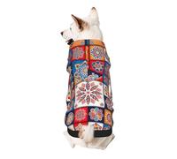 Retro Flowwer Print Dog Hoodie For Small Dogs, Warm, Soft, And Breathable Sweatshirt, Easy To Wear Jumper, Pet Winter Weather Coat Pullover