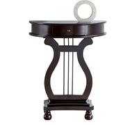 Retro Fluted Half Moon Console Table, Narrow Entryway Sofa Table with Solid Wood Legs for Living Room Hallway Foyer, Stylish Accent Furniture
