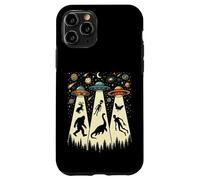 Retro Flying Saucers UFO Abduction with Bigfoot and Cryptids Case for iPhone 11 Pro