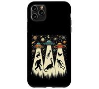 Retro Flying Saucers UFO Abduction with Bigfoot and Cryptids Case for iPhone 11 Pro Max