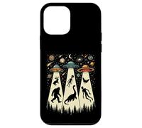 Retro Flying Saucers UFO Abduction with Bigfoot and Cryptids Case for iPhone 12 mini