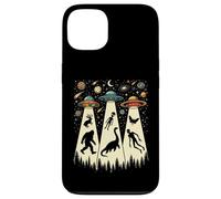 Retro Flying Saucers UFO Abduction with Bigfoot and Cryptids Case for iPhone 13