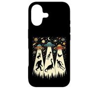 Retro Flying Saucers UFO Abduction with Bigfoot and Cryptids Case for iPhone 17