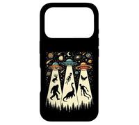 Retro Flying Saucers UFO Abduction with Bigfoot and Cryptids Case for iPhone 17 Pro