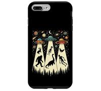 Retro Flying Saucers UFO Abduction with Bigfoot and Cryptids Case for iPhone 7 Plus/8 Plus