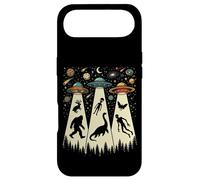 Retro Flying Saucers UFO Abduction with Bigfoot and Cryptids Case for iPhone Air
